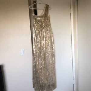 Gold sequin long gown (size 12)